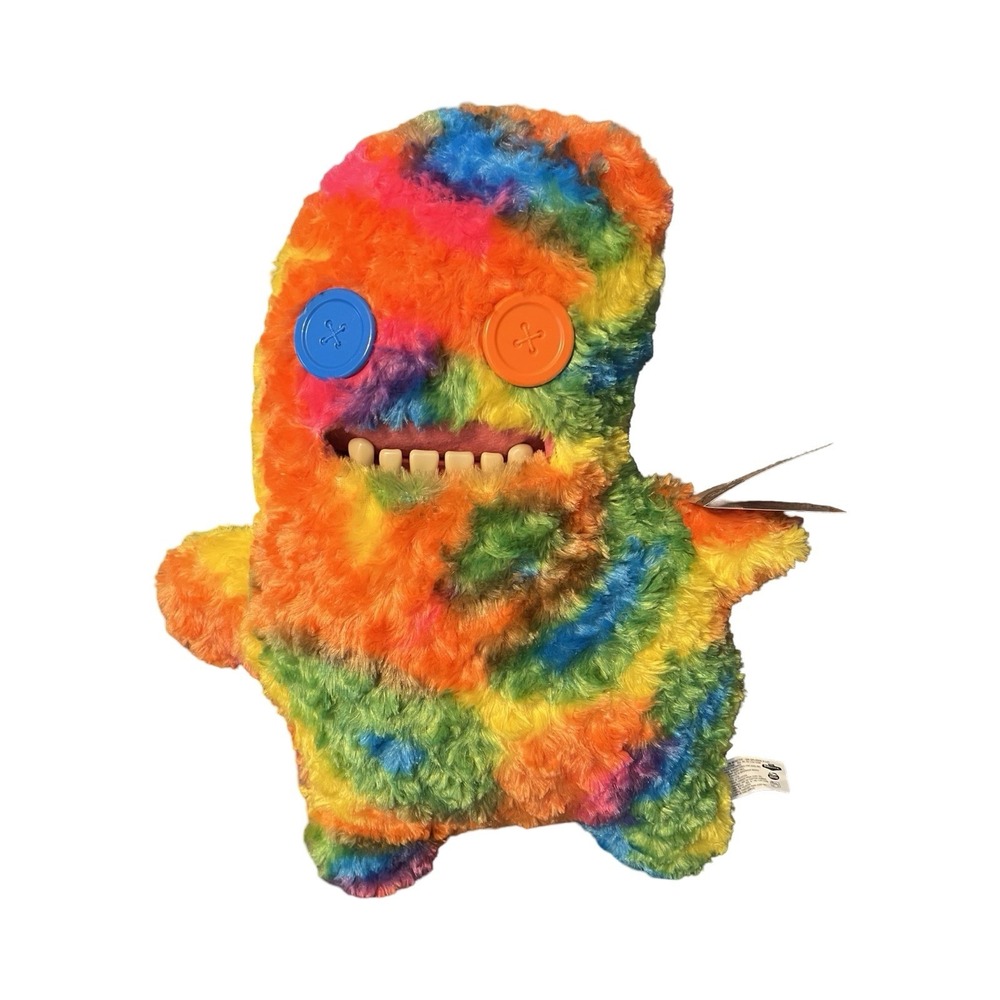 Fuggler Bigg Fuggs Sir Splodge A Lot Multi Rainbow Monster Plush Zuru New